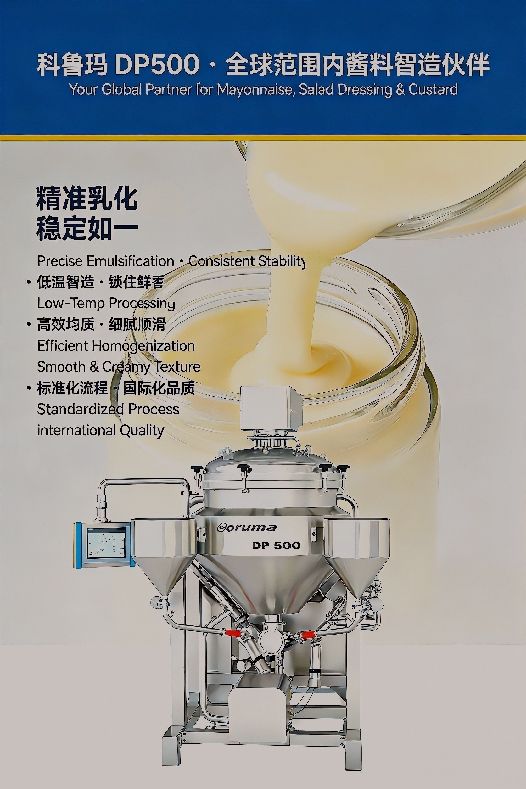 成就絲滑質感，定義醬料新標準：卡仕達醬乳化機，締造美味與品質的核心
